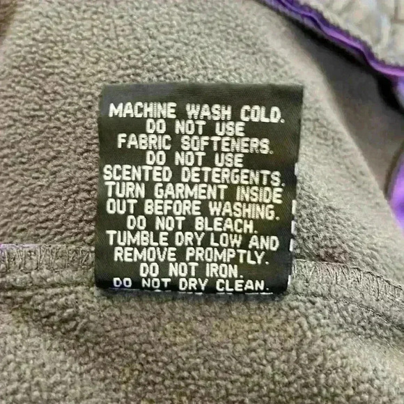 The Earth Gear Jacket Purple Girls Sz 10-12 Fleece Lined Full Zip - Picture 8 of 10